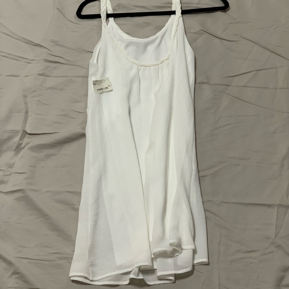 White braided low back dress